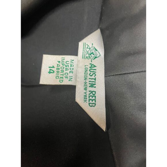 Austin Reed Wool Tuxedo Blazer Shawl Lapel Black Formal Jacket Size 14 - Picture 10 of 10